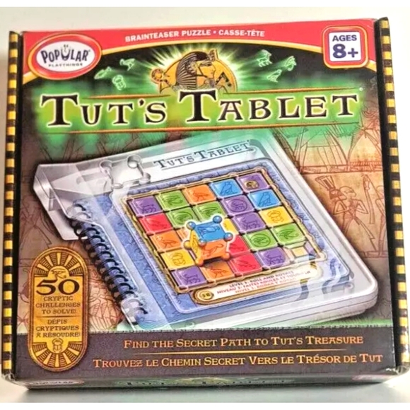 Tut's Tablet Strategy Logic Brainteaser Maze Puzzle Treasure Hunt Game Complete - Picture 1 of 6